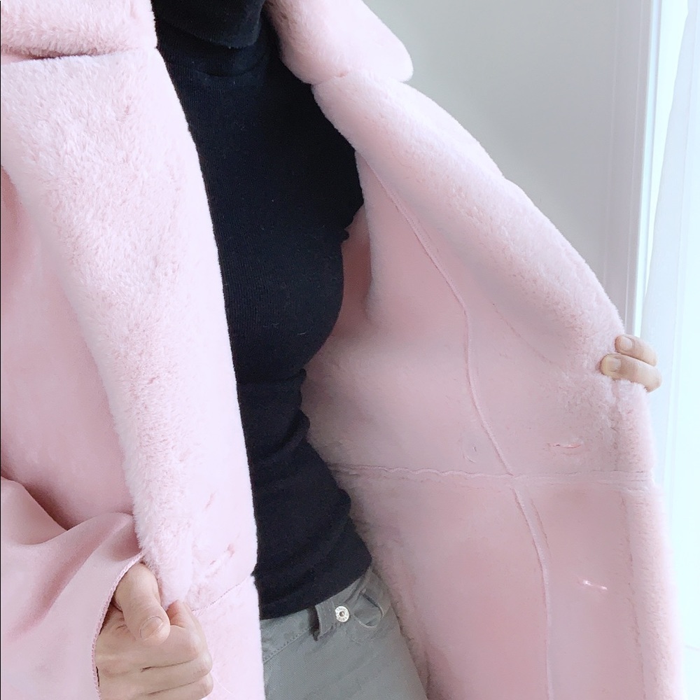 MY Valentine Shearling Coat- PINK TEDDY - Picture 6 of 7
